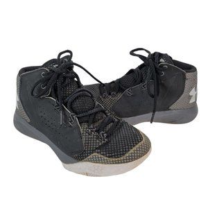 Under Armour Basketball Shoes Womens 6 Black Gray White Torch Fade1269300-003
